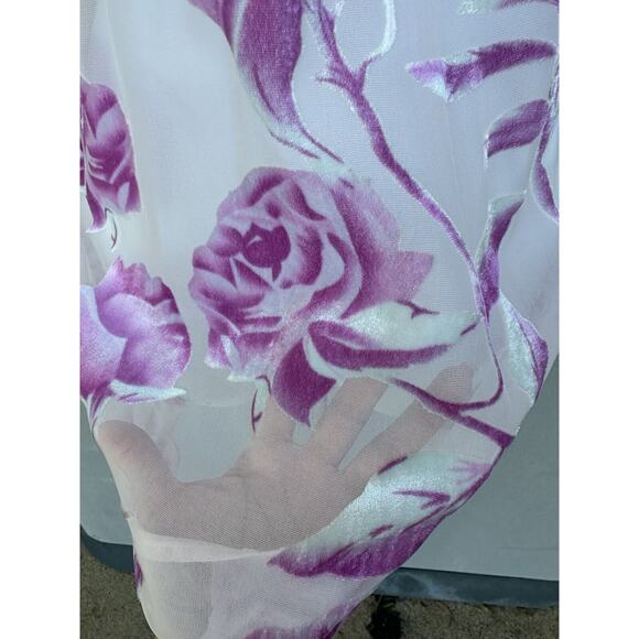 For Love And Lemons Rori Mini Dress Sheer Burnout Velvet Roses Print Sz S READ - Picture 10 of 13